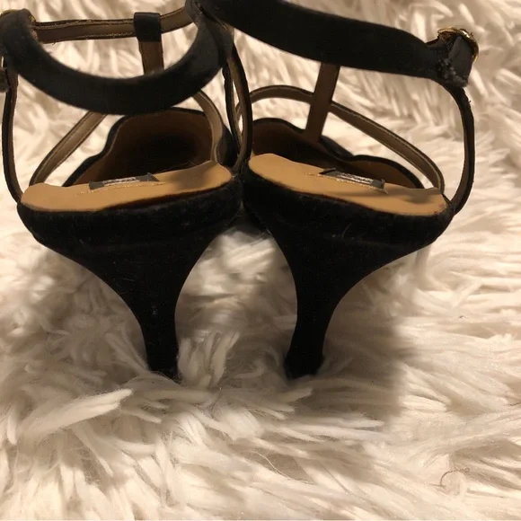 Kenneth Cole Unlisted Women's Size 9 black  2.5" Block Heel pointed Toe Straps - Picture 4 of 7